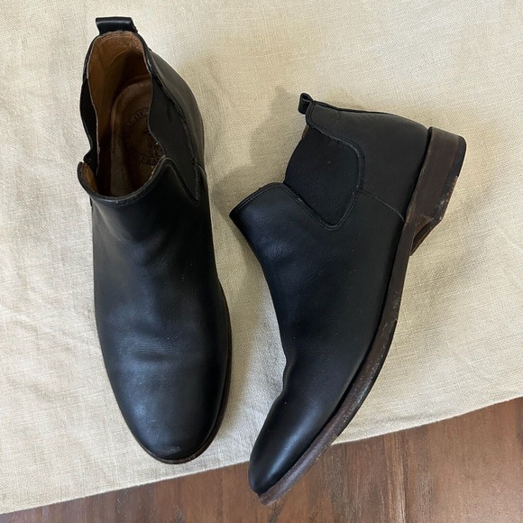 SUTRO FOOTWEAR The Ocean Ankle Boots Booties Stretch in Black Leather - Picture 3 of 12